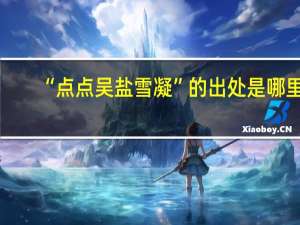 “点点吴盐雪凝”的出处是哪里