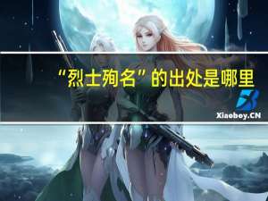 “烈士殉名”的出处是哪里