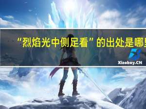 “烈焰光中侧足看”的出处是哪里
