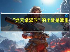 “烟云紫翠浮”的出处是哪里