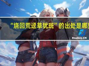 “烧回荒迳草犹斑”的出处是哪里