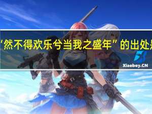 “然不得欢乐兮当我之盛年”的出处是哪里