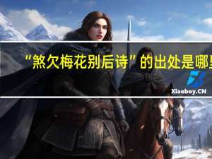 “煞欠梅花别后诗”的出处是哪里