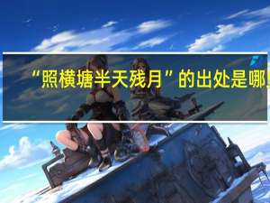 “照横塘半天残月”的出处是哪里