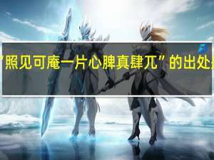 “照见可庵一片心脾真肆兀”的出处是哪里