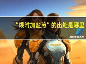 “煨附加盐煎”的出处是哪里