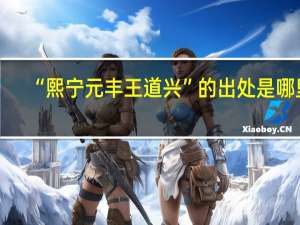 “熙宁元丰王道兴”的出处是哪里