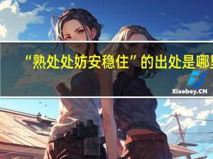 “熟处处妨安稳住”的出处是哪里