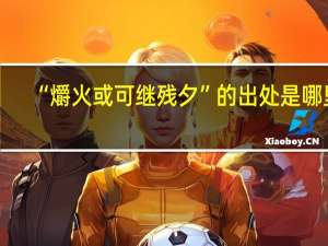 “爝火或可继残夕”的出处是哪里