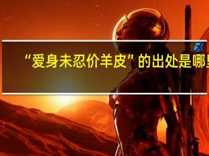 “爱身未忍价羊皮”的出处是哪里