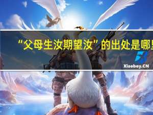 “父母生汝期望汝”的出处是哪里