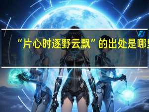 “片心时逐野云飘”的出处是哪里