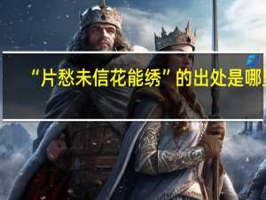 “片愁未信花能绣”的出处是哪里