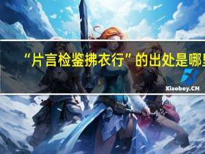 “片言检鉴拂衣行”的出处是哪里
