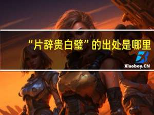 “片辞贵白璧”的出处是哪里