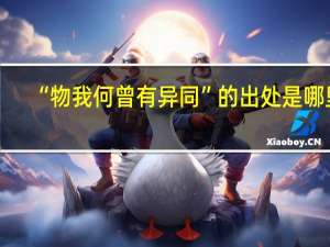 “物我何曾有异同”的出处是哪里