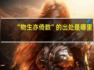 “物生亦倚数”的出处是哪里