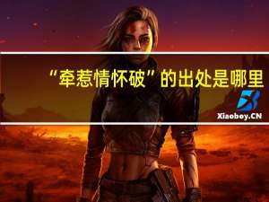 “牵惹情怀破”的出处是哪里