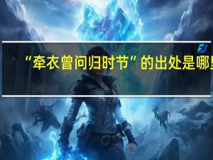 “牵衣曾问归时节”的出处是哪里