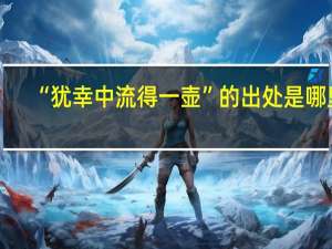 “犹幸中流得一壶”的出处是哪里