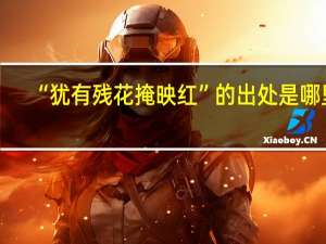“犹有残花掩映红”的出处是哪里
