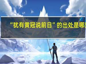 “犹有黄冠说前日”的出处是哪里