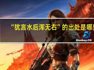 “犹言水后浑无右”的出处是哪里
