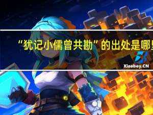 “犹记小儒曾共勘”的出处是哪里