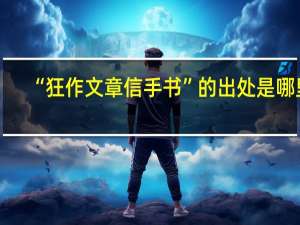 “狂作文章信手书”的出处是哪里