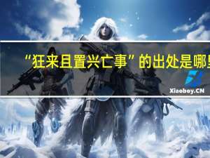 “狂来且置兴亡事”的出处是哪里
