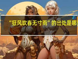 “狂风吹春无寸雨”的出处是哪里