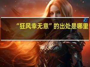 “狂风幸无意”的出处是哪里