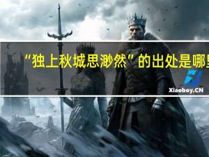 “独上秋城思渺然”的出处是哪里