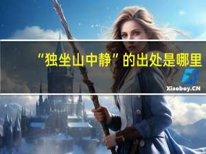 “独坐山中静”的出处是哪里