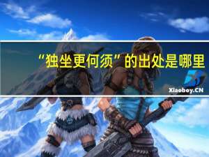 “独坐更何须”的出处是哪里