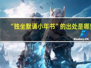 “独坐默诵小年书”的出处是哪里
