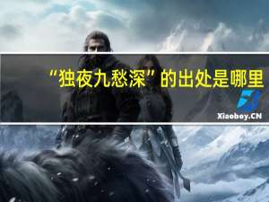 “独夜九愁深”的出处是哪里