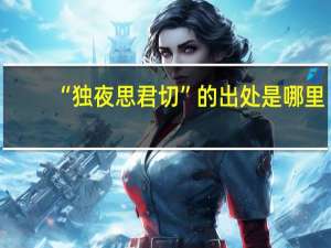 “独夜思君切”的出处是哪里