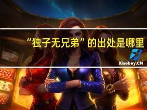 “独子无兄弟”的出处是哪里
