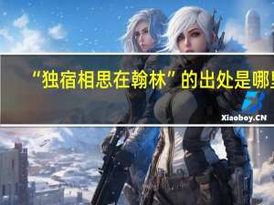 “独宿相思在翰林”的出处是哪里