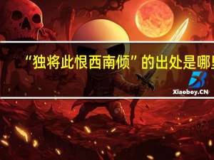 “独将此恨西南倾”的出处是哪里