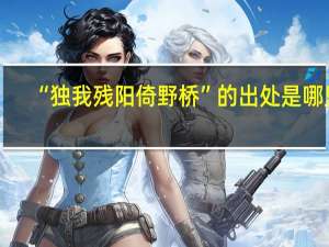 “独我残阳倚野桥”的出处是哪里