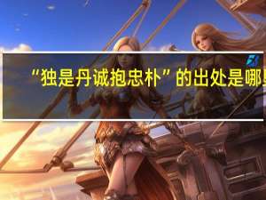 “独是丹诚抱忠朴”的出处是哪里