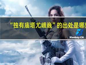 “独有庙塔尤峨巍”的出处是哪里