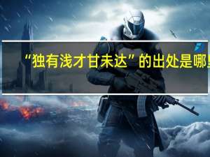 “独有浅才甘未达”的出处是哪里