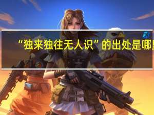 “独来独往无人识”的出处是哪里