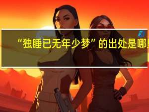 “独睡已无年少梦”的出处是哪里