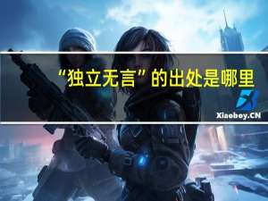 “独立无言”的出处是哪里