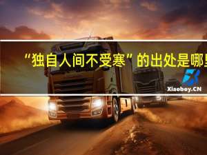 “独自人间不受寒”的出处是哪里