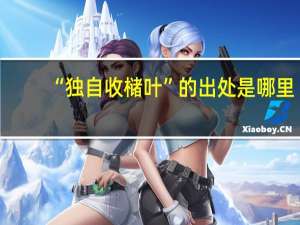 “独自收槠叶”的出处是哪里